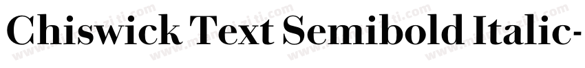 Chiswick Text Semibold Italic字体转换